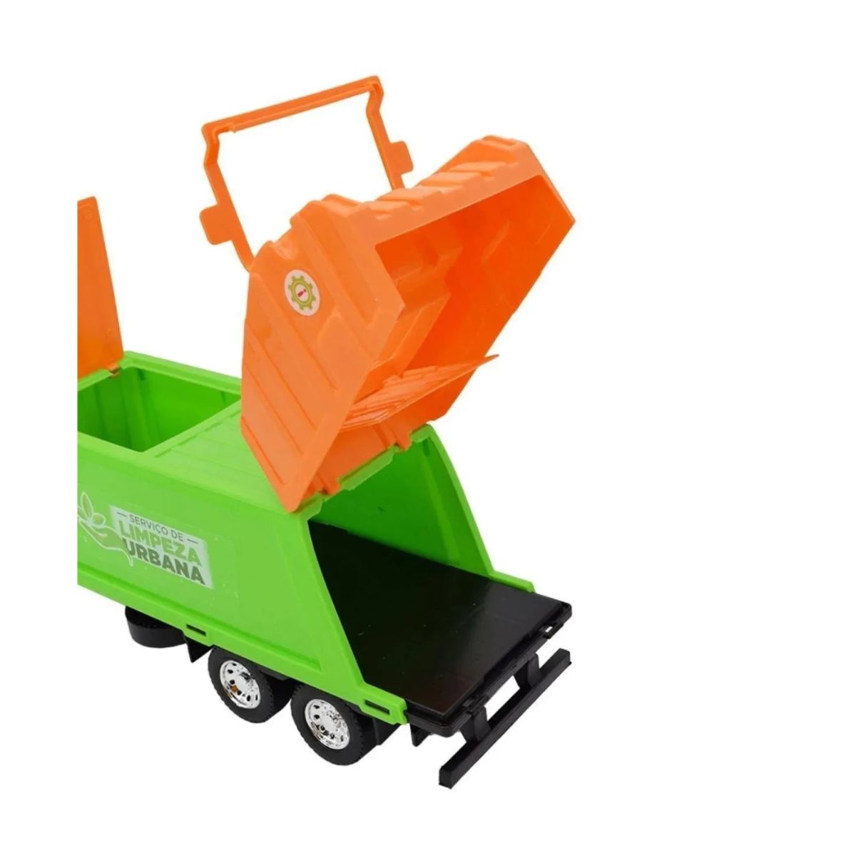 Brinquedo Caminhão Iveco Coletor Limpeza Urbana Verde / Laranja - Usual Brinquedo Caminhão Iveco Coletor Limpeza Urbana Verde / Laranja - Usual
